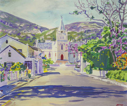 Gerhard Batha; Street Scene with Church
