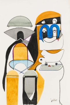 Sidney Goldblatt; Two Abstract Figures