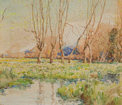 Robert Gwelo Goodman; Trees By The Brook