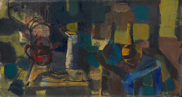 Blazenka de Baikow; Still Life With a Kettle, Jug and Bottles