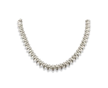 Georg Jensen; Georg Jensen silver necklace, model No 133, designed by Tuk Fischer, post 1945, 925 Sterling