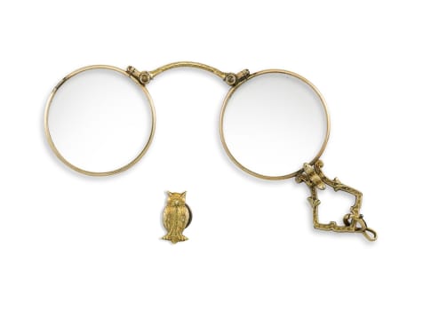 9ct gold owl pin brooch