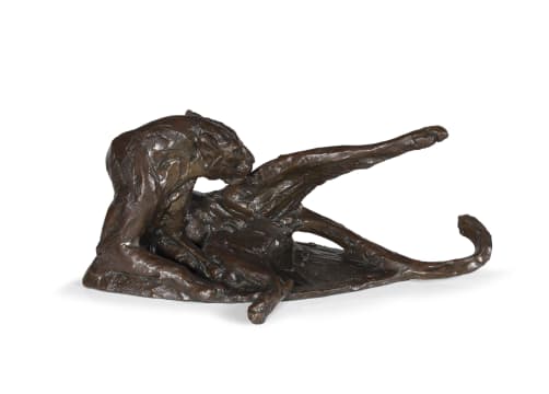 Dylan Lewis; Grooming Leopard Maquette II (S118)