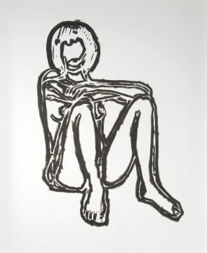 Tom Wesselmann; Monica Sitting Elbows on Knees
