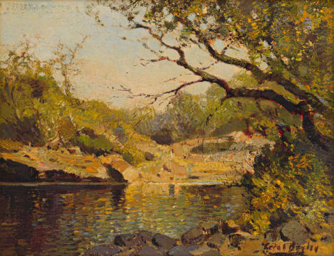 Errol Boyley; Landscape with Lake and Trees