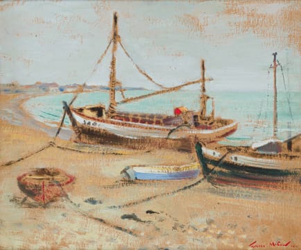 Terence McCaw; Fishing Boats on the Beach