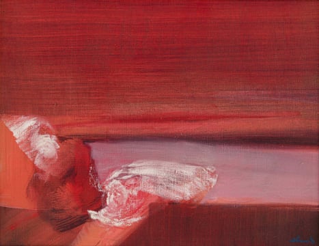 Lionel Abrams; Abstract Composition in Red and Pink
