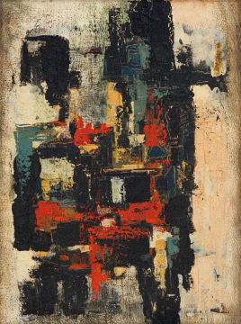 Otto Klar; Abstract Composition with Red