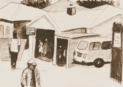 Sam Nhlengethwa; Public Phones