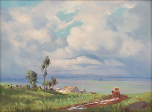 Willem Hermanus Coetzer; Wagon in Landscape