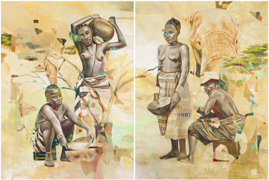 Pierre Wilondja; Retour pour le Futur, diptych