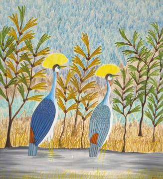 Pilipili Mulongoy; Two Black Crowned Cranes