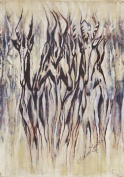 Theresa Musoke; Hartebeest in Browns and Purple