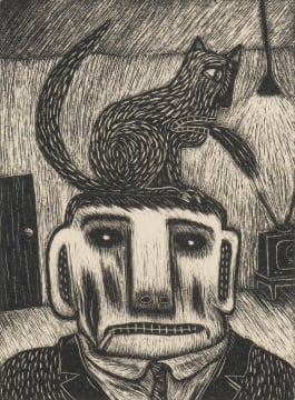 Norman Catherine; Cat on Head