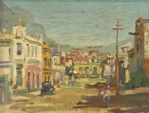 Gregoire Boonzaier; Street Scene, Cape Town