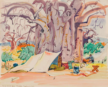 Walter Battiss; Camp, 9 miles from Messina