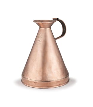 An Eastern Cape copper 1 gallon measure, William Alcock, Port Elizabeth, late 19th century