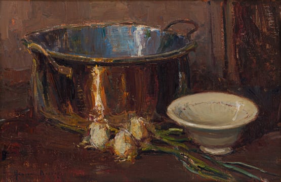 Adriaan Boshoff; Copper Pot, Onions and Bowl