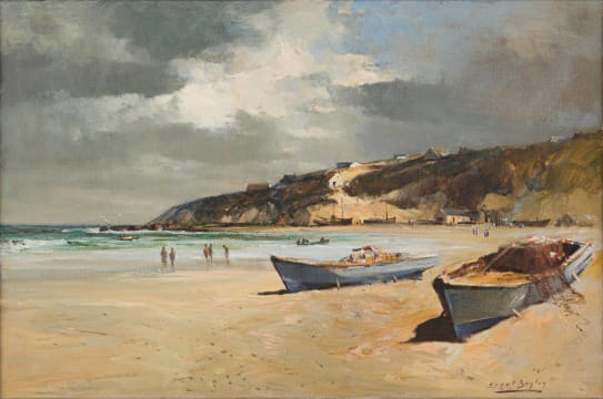 Errol Boyley; Fishing Boats on the Beach