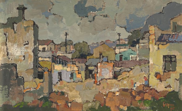 Gregoire Boonzaier; Street Scene with Devils Peak
