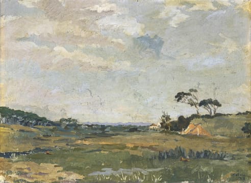 Gregoire Boonzaier; Landscape with Houses Beyond