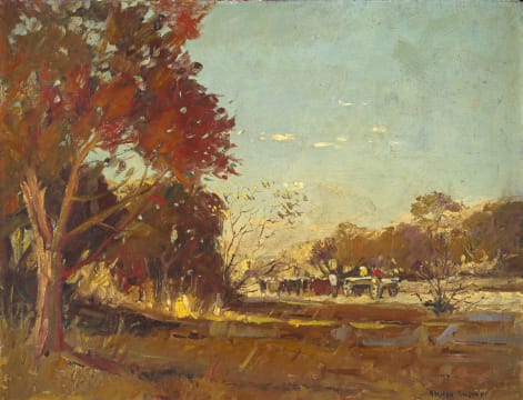 Adriaan Boshoff; Landscape with Ox Wagon