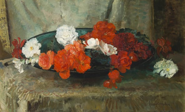 Frans Oerder; Still Life with Begonias
