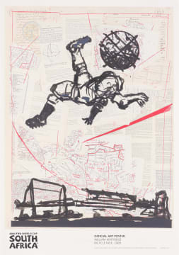 William Kentridge; Bicycle Kick, poster