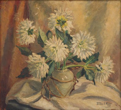Emily Isabel Fern; White Chrysanthemums