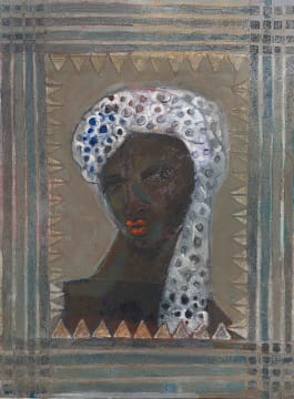 Raja Oshi; Woman with Spotted Headscarf