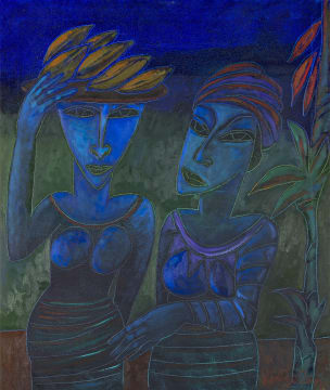Jan Vermeiren; Two Blue Women