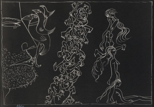 Walter Battiss; Three Birds, posthumous print