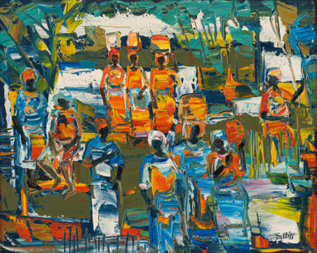 Walter Battiss; Figures with Pots