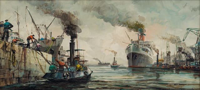 Nils Andersen; Harbour Scene