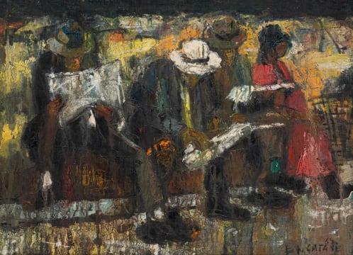 Ephraim Ngatane; Reading the Newspaper