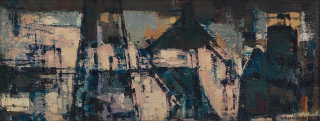 Taffy (Matthew) Whippman; Abstract with Blue and Pink