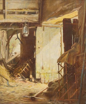 Gladstone (William Ewart) Solomon; Barn Interior