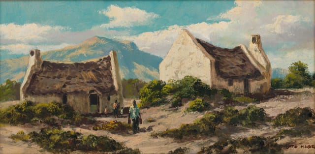Otto Klar; Cottages in a Landscape