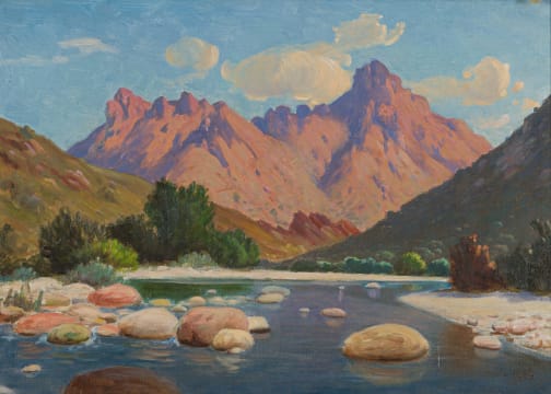 Jack W Pohl; River and Mountain Landscape