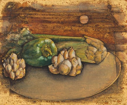 Ernst de Jong; Still Life with Green Pepper
