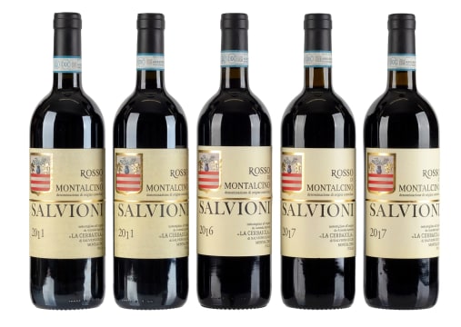 Salvioni; Cerbaiola Rosso di Montalcino; 2011, 2016, 2017; 5 (1 x 5); 750ml