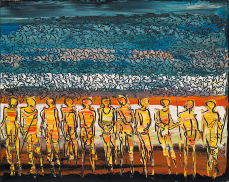 Walter Battiss; African Figures and Birds