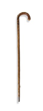 A carved fruitwood and metal-mounted horse-measuring stick, late 19th/ early 20th century,