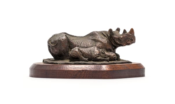 Keith Calder; Black Rhinoceros and Calf
