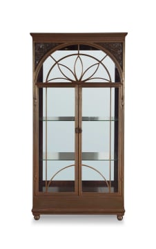 Dylan Lewis; Bronzed steel and lacquered display cabinet with Loerie relief