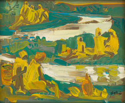 Walter Battiss; African Women in Yellow Robes