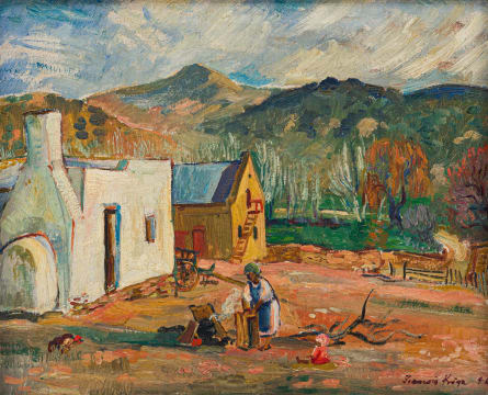 François Krige; Mother and Child, Village Scene
