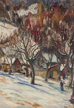 André Julien Prina; Village Anime sous le Neige