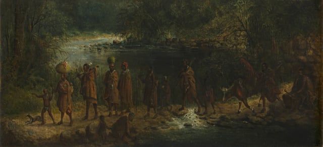 Frederick Timpson I'Ons; Figures Crossing a Drift