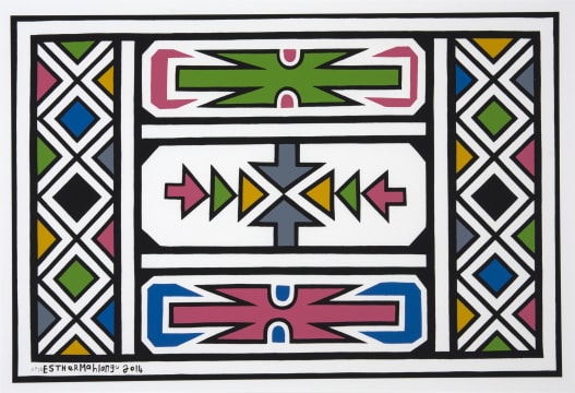 Esther Mahlangu; Untitled (2014)